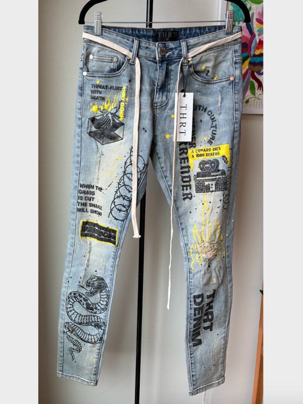 THRT NWT Serpent Graphic Print Jeans - Size 30